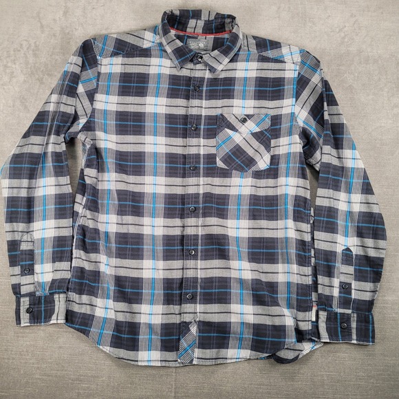 Mountain Hardwear Light Flannel Shirt Plaid Button Up Long‎ Sleeve Casual L - Picture 1 of 11